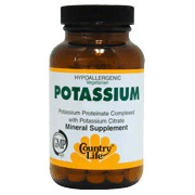Country Life Potassium 99 mg 250 Tablets, Country Life