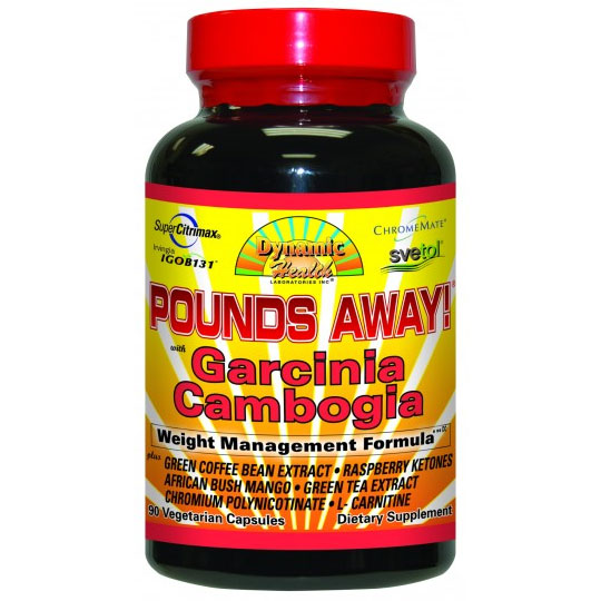 Dynamic Health Labs Pounds Away with Garcinia Cambogia, 90 Capsules, Dynamic Health Labs