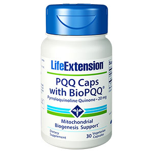 Life Extension PQQ Caps with BioPQQ, 20 mg, 30 Vegetarian Capsules, Life Extension