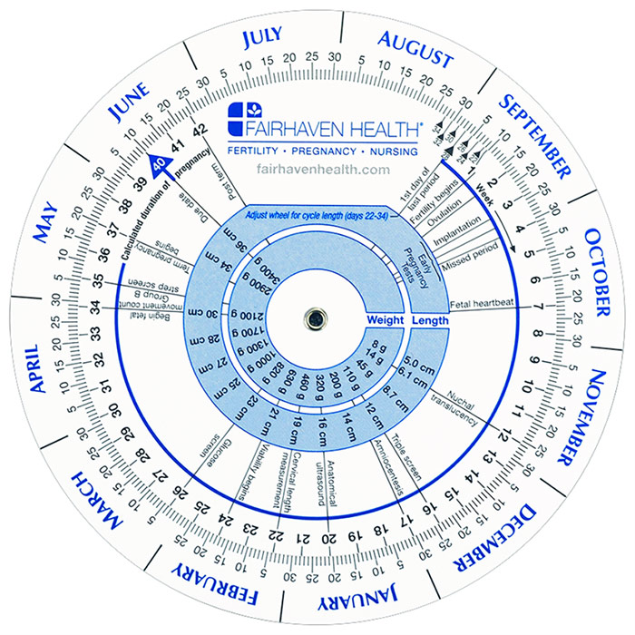 Fairhaven Health Pregnancy Wheel & Ovulation Calendar/Calculator, Fairhaven Health