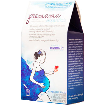 Premama Premama Essentials, Prenatal Multivitamin Drink Mix Powder, 30 Packets