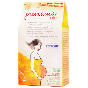 Premama Premama Plus, Prenatal Multivitamin Drink Mix Powder, 30 Packets