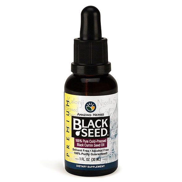 Amazing Herbs Premium Black Seed Oil, 1 oz, Amazing Herbs