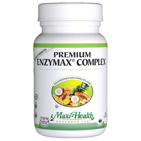 Maxi-Health Research (MaxiHealth) Premium Enzymax Complex Enzymes, 60 Capsules, Maxi-Health Research (MaxiHealth)