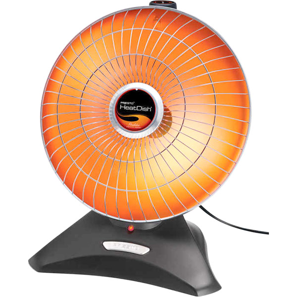 Presto Presto HeatDish Plus Parabolic Heater, 1000 Watts, Feels Like 3 Times The Heat