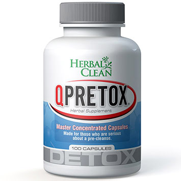 Herbal Clean Detox QPretox Dietary Supplement 100 Caps, Herbal Clean Detox