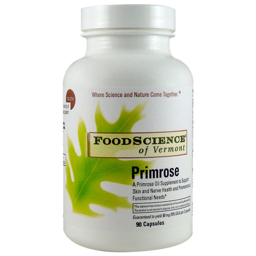 FoodScience Of Vermont Primrose 500 mg, 90 Capsules, FoodScience Of Vermont