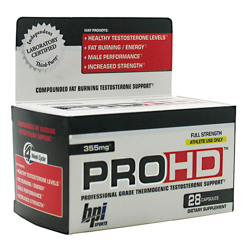BPI Sports Pro-HD, Fat Burning Testosterone Support, 28 Capsules, BPI Sports