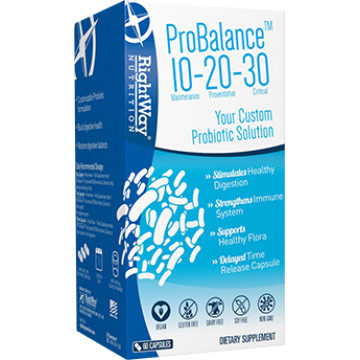 Rightway Nutrition ProBalance 10-20-30, Customizable Probiotic Formulation, 60 Capsules, Rightway Nutrition
