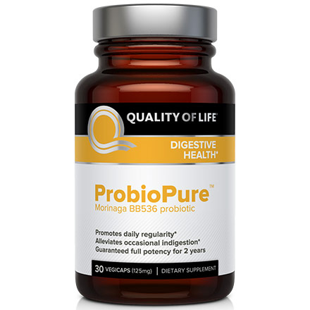 Quality of Life Labs ProbioPure, Morinaga BB536 Probiotic, 30 Vegicaps, Quality of Life Labs