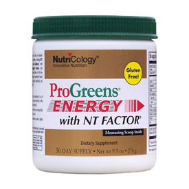 NutriCology ProGreens Energy Powder with NT Factor, 270 g, NutriCology