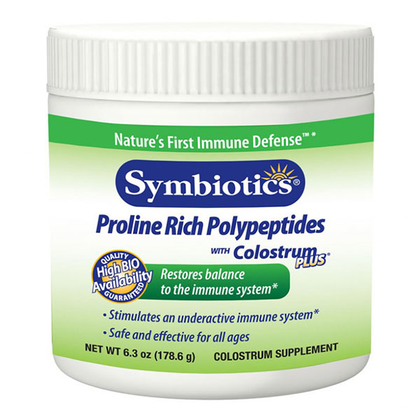 Symbiotics Proline Rich Polypeptides with Colostrum Plus Powder, 6.3 oz (176.8 g), Symbiotics