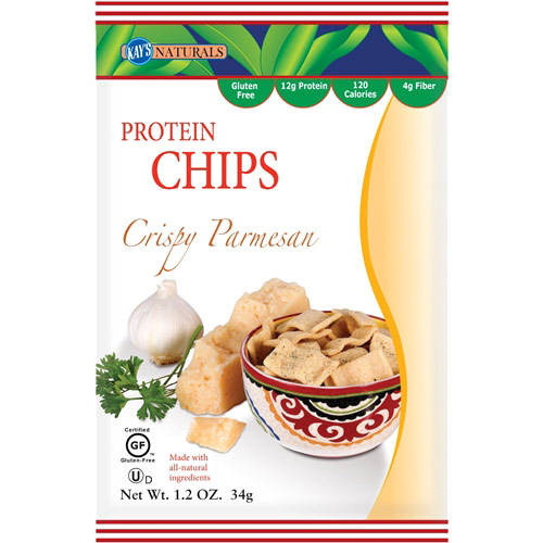Kay's Naturals Protein Chips - Crispy Parmesan, 1.2 oz x 6 Bags, Kay's Naturals