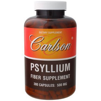 Carlson Laboratories Psyllium, 500 mg 300 capsules, Carlson Labs