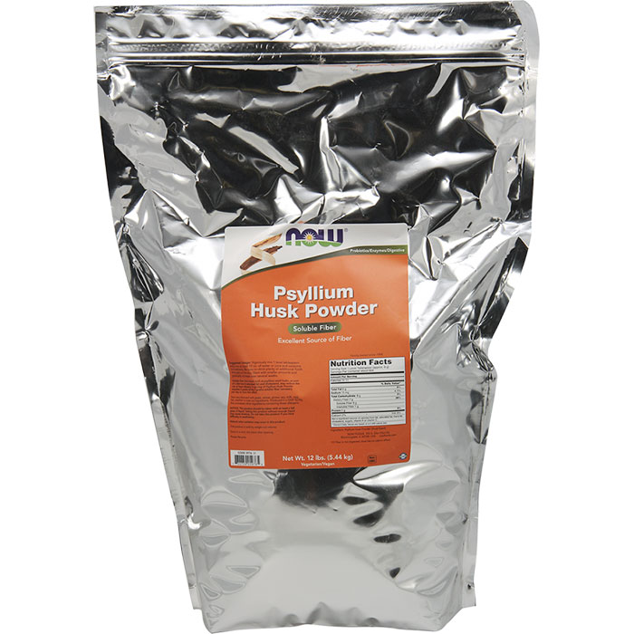 NOW Foods Psyllium Husk Powder, 12 lb, NOW Foods
