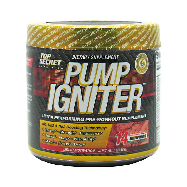 Top Secret Nutrition Pump Igniter, Ultra Performing Pre-Workout, 14 Servings, Top Secret Nutrition