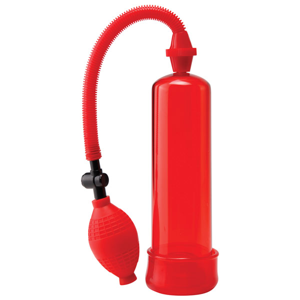 Pipedream Products Pump Worx Beginner's Power Penis Pump, Red, Pipedream Products