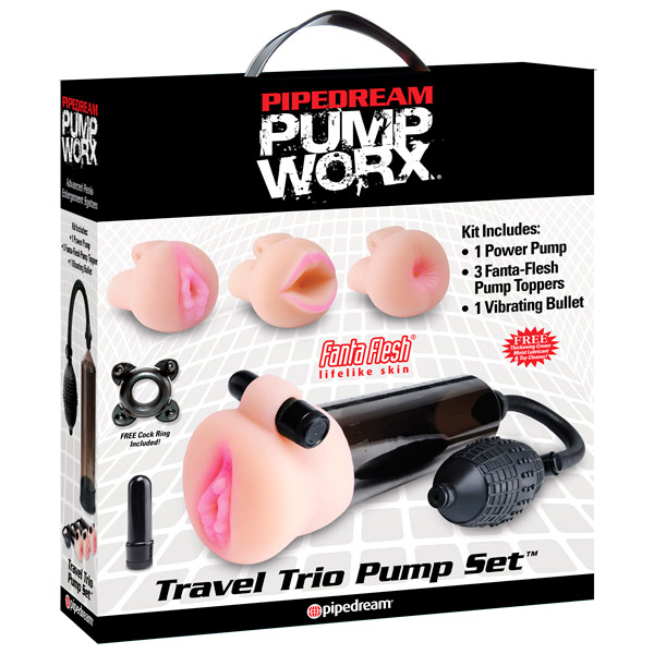 Pipedream Products Pump Worx Travel Trio Penis Pump Set, Pipedream Products