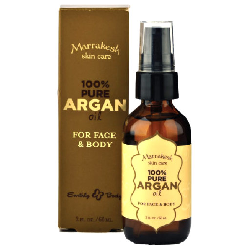 Earthly Body 100% Pure Argan Oil for Face & Body, 2 oz, Earthly Body