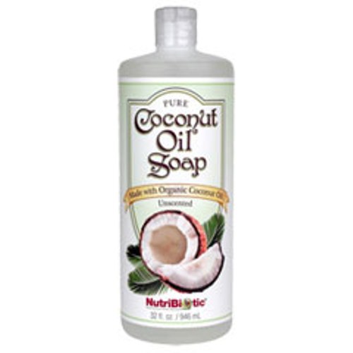 NutriBiotic Pure Coconut Oil Soap, Unscented, 32 oz, NutriBiotic