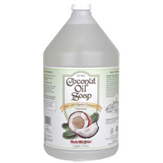 NutriBiotic Pure Coconut Oil Soap, Unscented, Economy Size, 1 Gallon, NutriBiotic