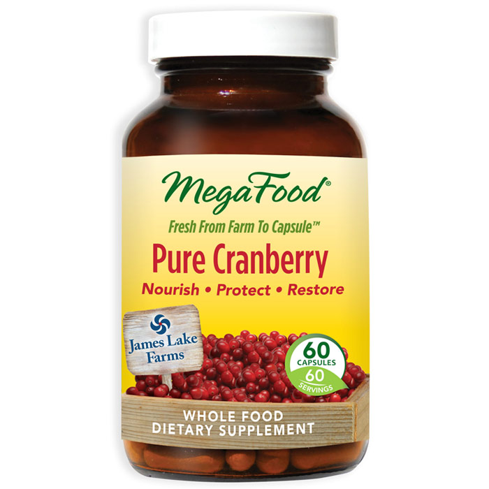 MegaFood Pure Cranberry, Whole Food, 60 Capsules, MegaFood