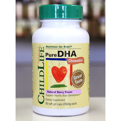 ChildLife ChildLife Pure DHA for Children, 250 mg Berry Flavor, 90 Chewable Softgels
