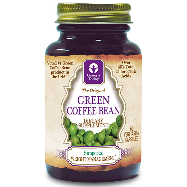 Genesis Today Pure Green Coffee Bean, 60 Vegetarian Capsules, Genesis Today