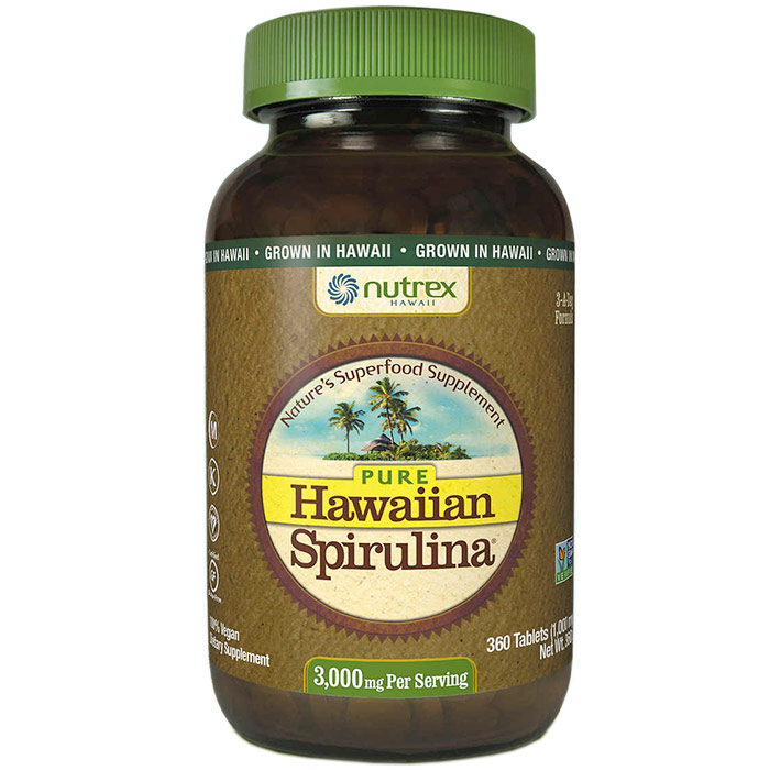 Nutrex Hawaii Pure Hawaiian All Natural Spirulina Pacifica 500 mg, 400 Tablets, Nutrex Hawaii