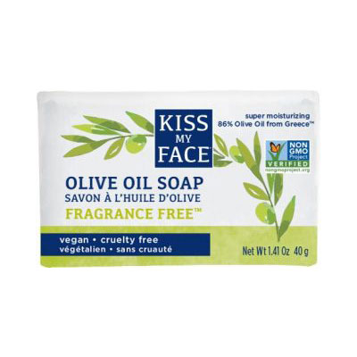 Kiss My Face Pure Olive Oil Bar Soap Travel Size, 1.41 oz, Kiss My Face