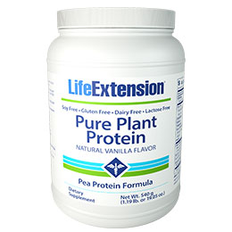 Life Extension Pure Plant Protein, Natural Vanilla Flavor, 540 g, Life Extension