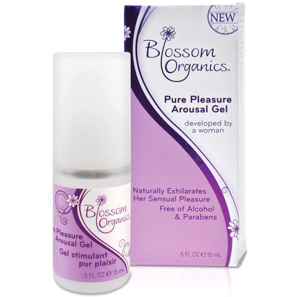 Blossom Organics Pure Pleasure Arousal Gel, Aloe Based, Alcohol-Free, 0.5 oz, Blossom Organics