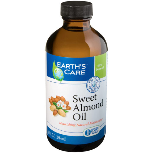 Earth's Care 100% Natural & Pure Sweet Almond Oil, 8 oz, Earth's Care