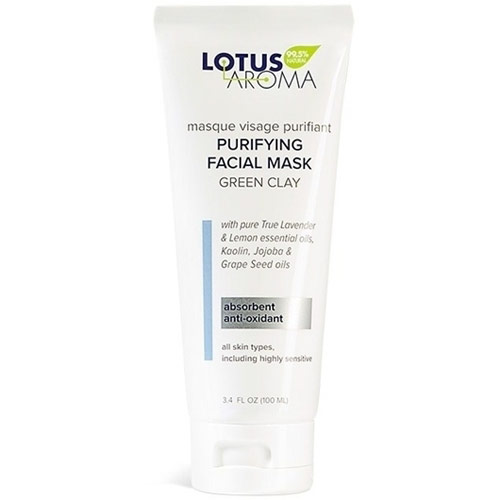 Lotus Aroma Purifying Facial Mask, Green Clay Mask, 3.4 oz, Lotus Aroma