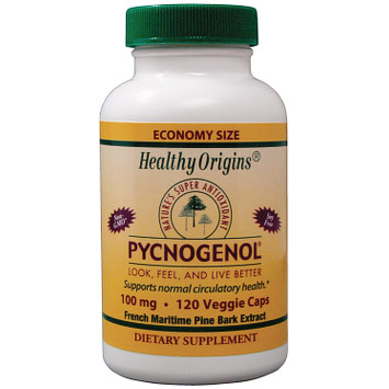 Healthy Origins Pycnogenol 100 mg, 120 Veggie Caps, Healthy Origins