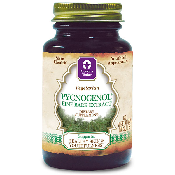 Genesis Today Pycnogenol Pine Bark Extract, 60 Vegetarian Capsules, Genesis Today