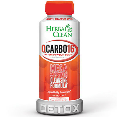 Herbal Clean Detox QCarbo Liquid Strawberry Mango 16 oz, Herbal Clean Detox