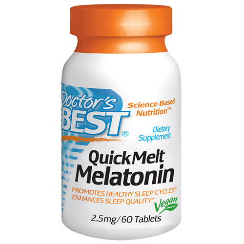 Doctor's Best Quick Melt Melatonin 2.5 mg, 60 Chewable Tablets, Doctor's Best