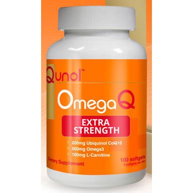 Quten Research Qunol OmegaQ, Ubiquinol CoQ10 and Omega 3, 100 Softgels
