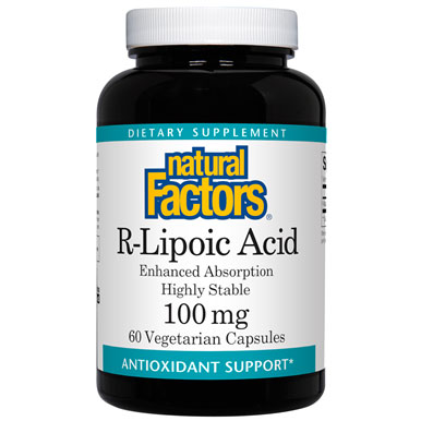 unknown R-Lipoic Acid 100 mg, 30 Vegetarian Capsules, Natural Factors