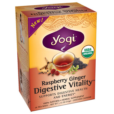Yogi Tea Raspberry Ginger Digestive Vitality, 16 Tea Bags, Yogi Tea