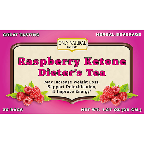 Only Natural Inc. Raspberry Ketone Dieter's Tea, Diet Support, 20 Tea Bags, Only Natural Inc.