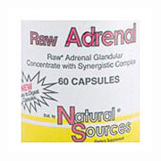 Natural Sources Raw Adrenal, 60 Capsules, Natural Sources