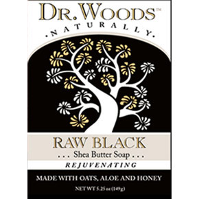 Dr. Woods Raw Black Shea Butter Soap Bar, 5.25 oz, Dr. Woods