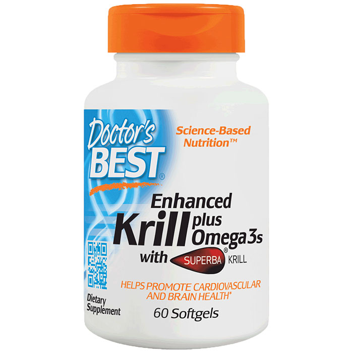 Doctor's Best Real Krill Enhanced with DHA & EPA, 60 Softgels, Doctor's Best