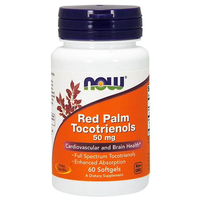 NOW Foods Red Palm Tocotrienols 50 mg, 60 Softgels, NOW Foods