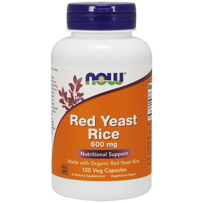 NOW Foods Red Yeast Rice Extract Vegetarian 600mg 120 Vcaps, NOW Foods