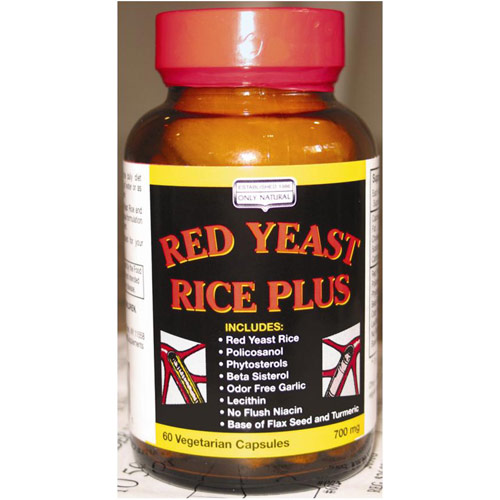 Only Natural Inc. Red Yeast Rice Plus, 60 Vegicaps, Only Natural Inc.