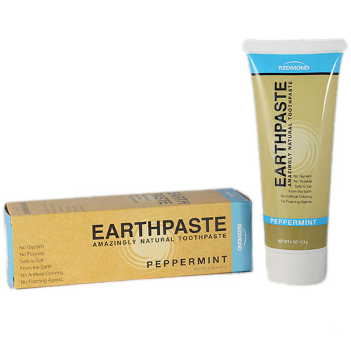 Redmond Trading Company Redmond Real Salt Earthpaste Amazingly Natural Toothpaste, Peppermint, 4 oz