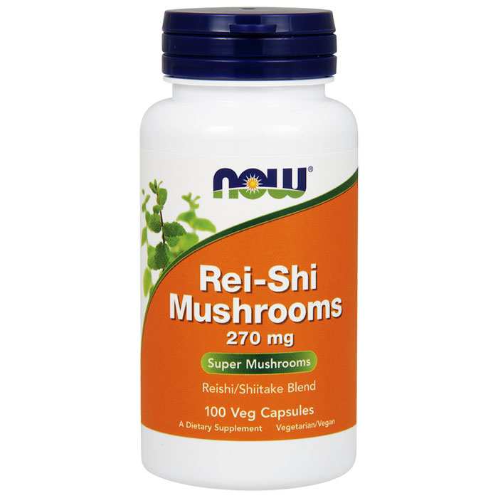 NOW Foods Rei-Shi Mushrooms (Reishi) 270mg 100 Caps, NOW Foods